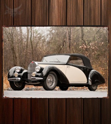Металлическая табличка Bugatti Type 57C Drophead Coupe